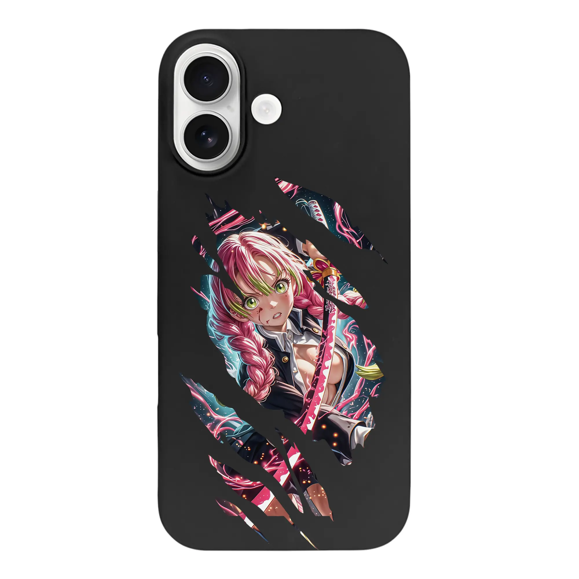 鬼滅の刃 グッズ,甘露寺 蜜璃 - iPhone 17 シリーズ シリコンケース 薄型 耐衝撃 指紋防止 ソフトタッチカバー 精密フィット 傷防止 保護ケース iPhone 17/17 Air/17 Pro/17 Pro Max 対応